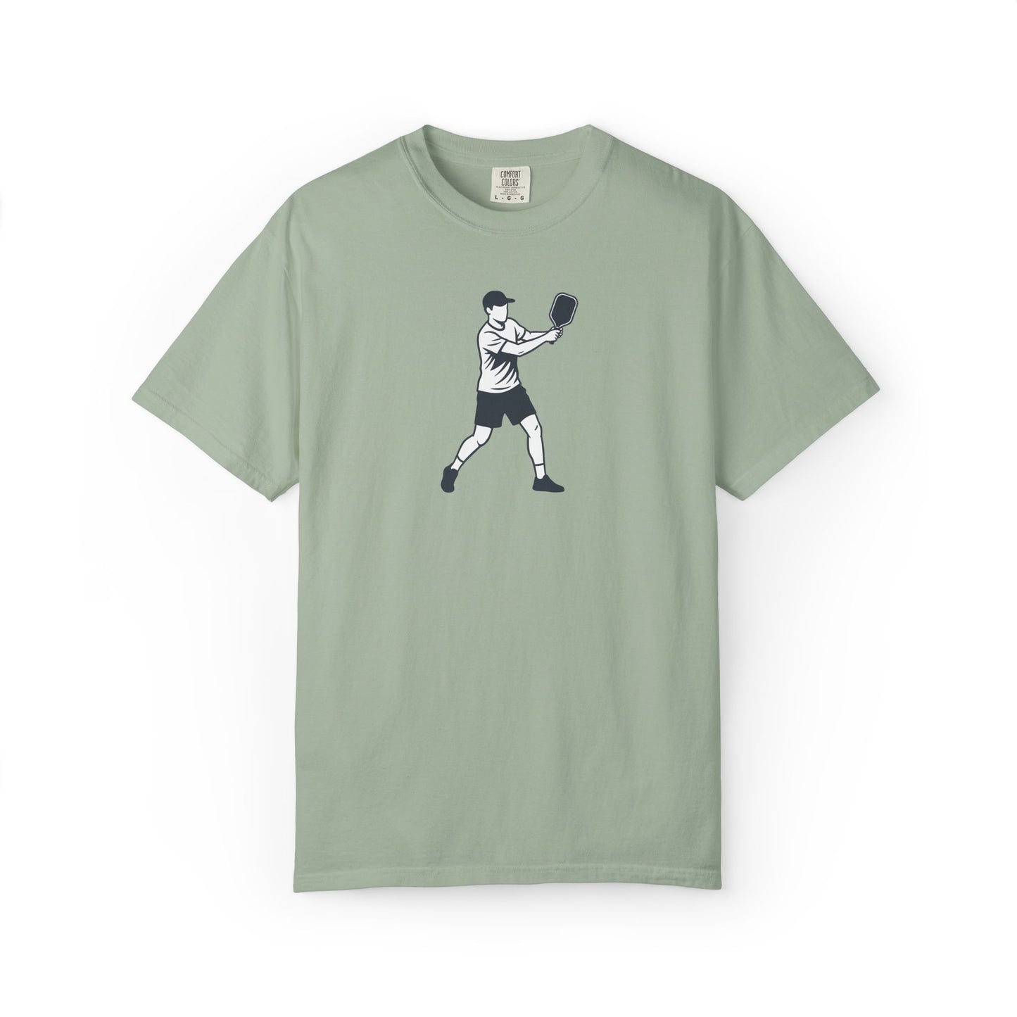 Pickleball Player Silhouette Tee Pickler Minimalist Men's Graphic Shirt