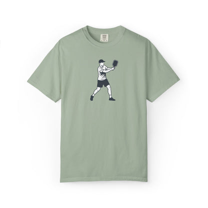 Pickleball Player Silhouette Tee Pickler Minimalist Men's Graphic Shirt