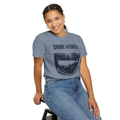 Whale Conservation Tee | Share the Earth Graphic Shirt | Ocean Wildlife Gift | Unisex