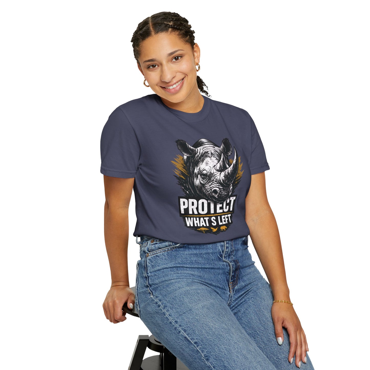 Black Rhino Conservation Tee | Protect What's Left | Endangered Species Shirt | Unisex