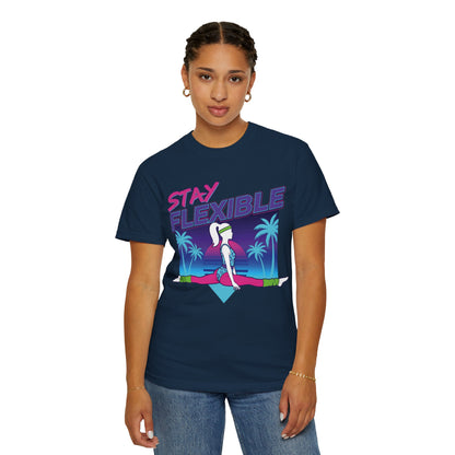 Stay Flexible Retro 80s Splits Aerobics Tee | Vintage Gym Shirt Women