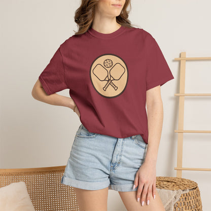 Vintage Pickleball Badge Tee Pickler Crest Minimalist Unisex Shirt