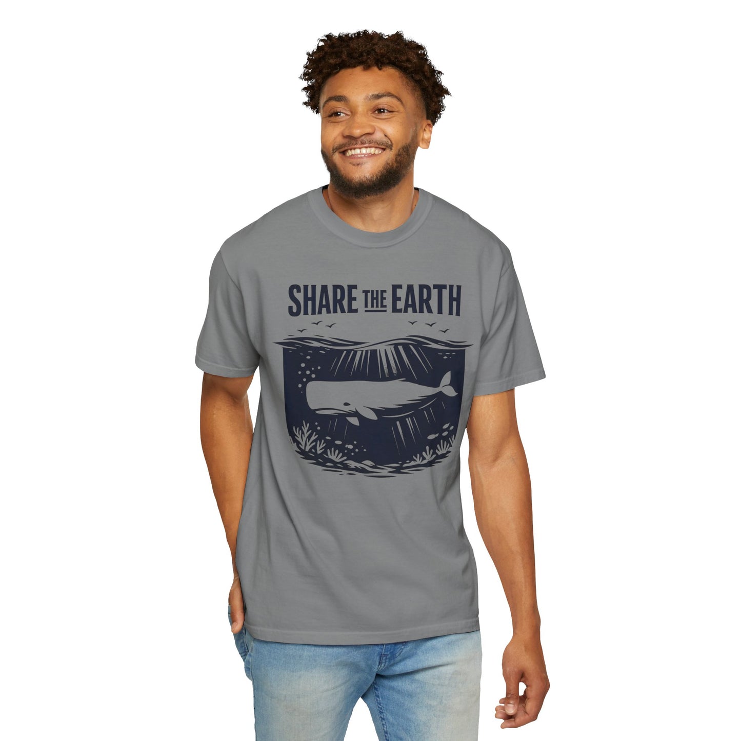 Whale Conservation Tee | Share the Earth Graphic Shirt | Ocean Wildlife Gift | Unisex
