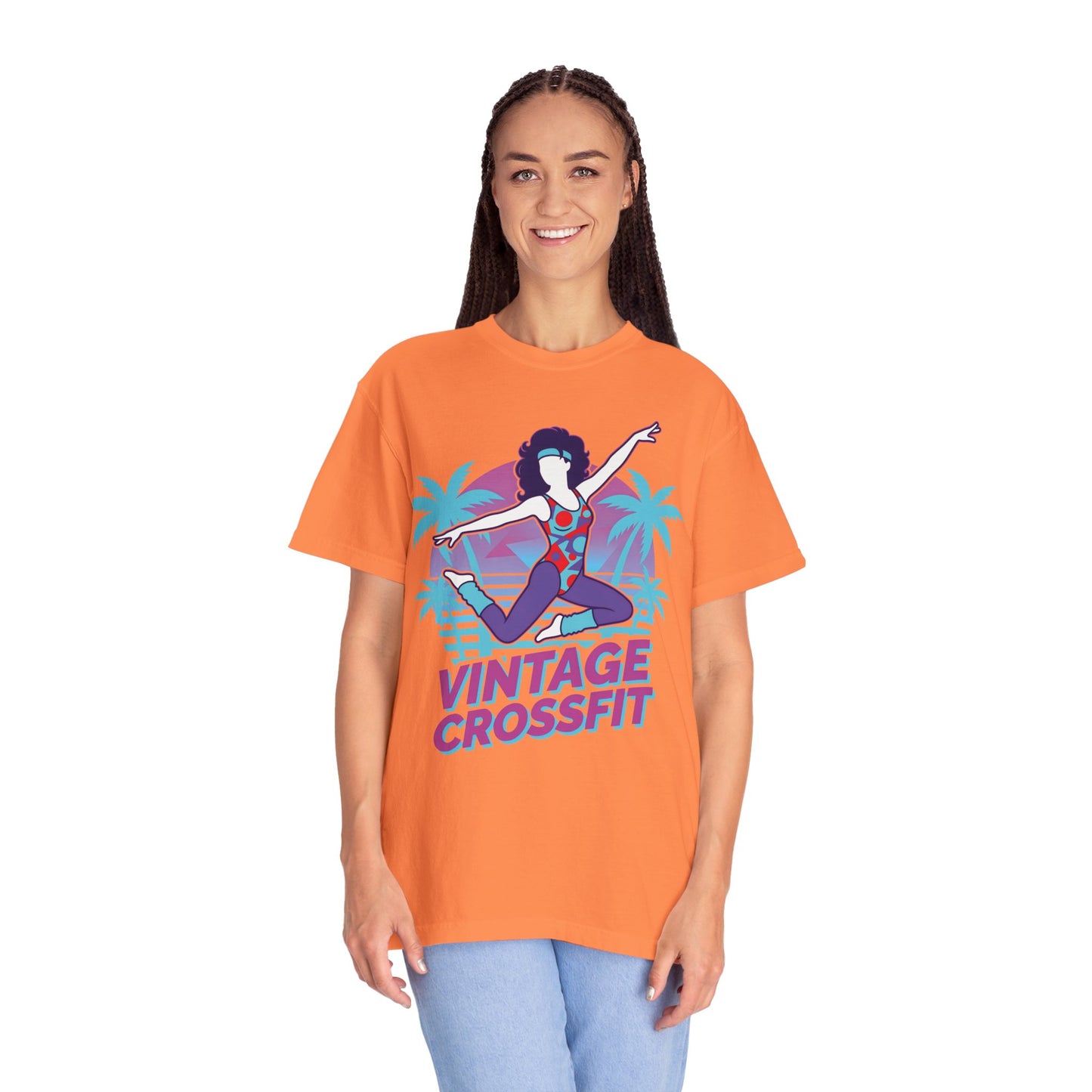 Vintage Crossfit Retro 80s Aerobics Graphic Tee | Gym Shirt Women
