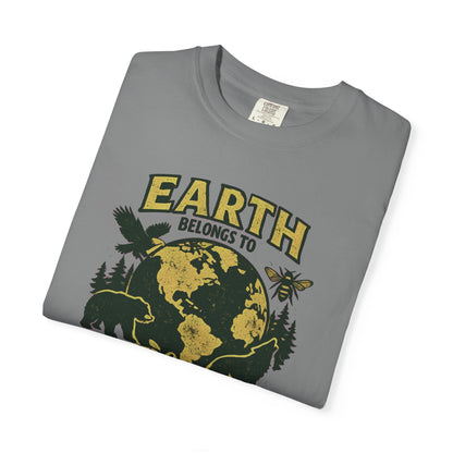 Earth Belongs to Everyone Earth Day Tee | Conservation Art Shirt | Wildlife Gift