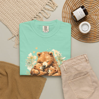 Mother Bear and Cubs Watercolor Tee | Wildlife Art Shirt | Mother Nature Gift | Unisex