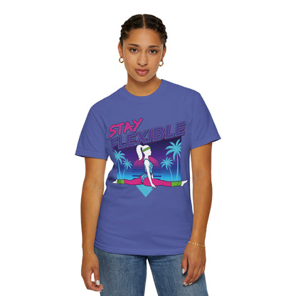 Stay Flexible Retro 80s Splits Aerobics Tee | Vintage Gym Shirt Women