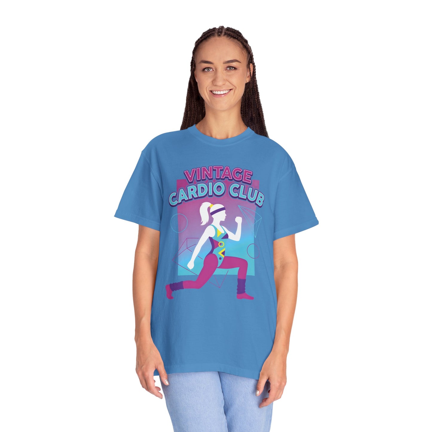 Vintage Cardio Club Retro 80s Lunge Graphic Tee | Workout Shirt Women