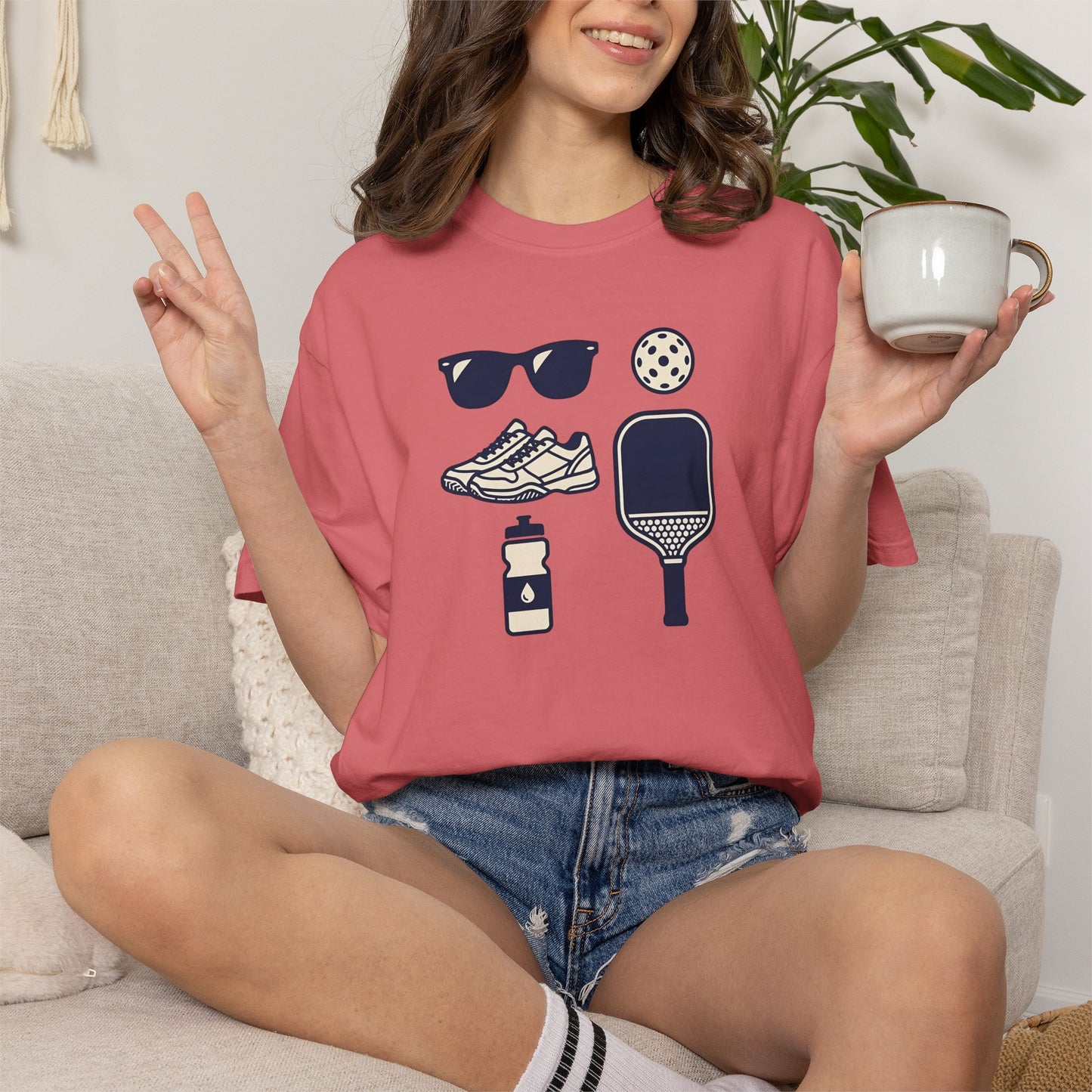 Pickleball Essentials Icon Tee Minimalist Pickler Sport Unisex Graphic Shirt