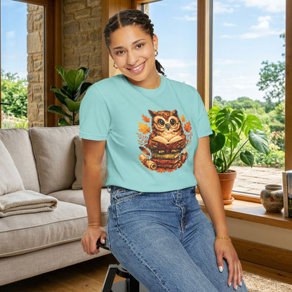 Wise Owl Watercolor Humor Tee | Book Lover Nature Shirt | Whimsical Wildlife Gift