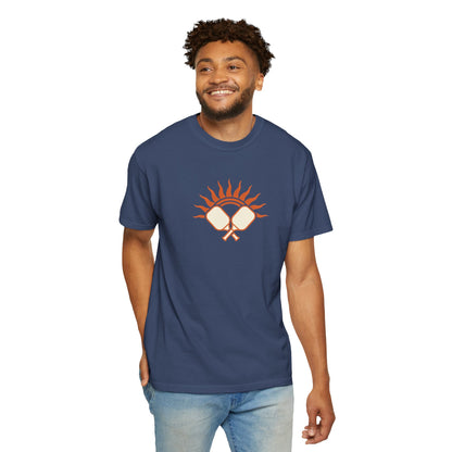 Pickleball Sun Badge Tee Pickler Vintage Minimalist Unisex Shirt