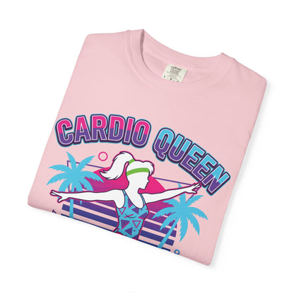 Cardio Queen Retro 80s Aerobics Graphic Tee | Vintage Workout Shirt Women
