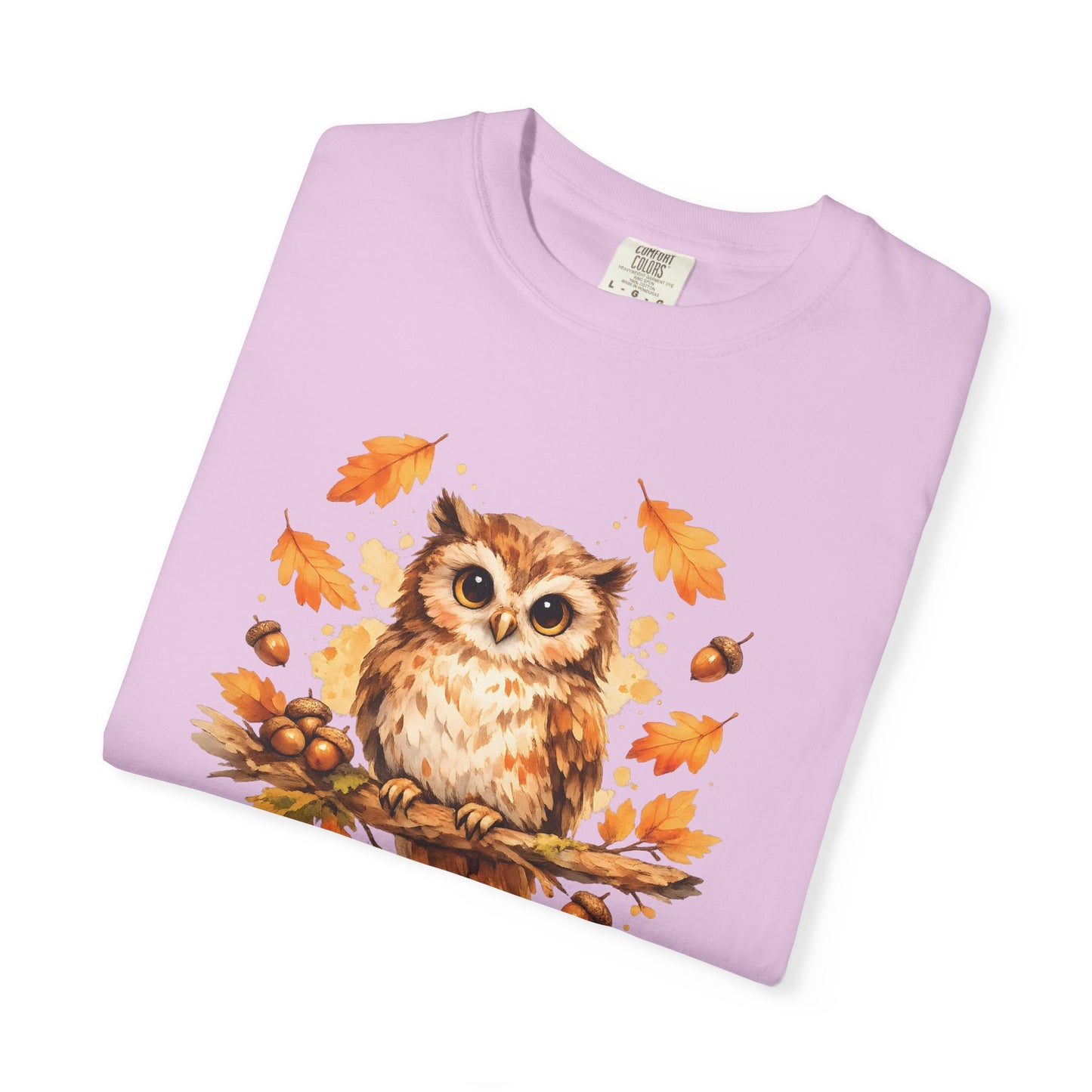 Watercolor Owl Graphic Tee | Autumn Wildlife Art Shirt | Owl Lover Gift