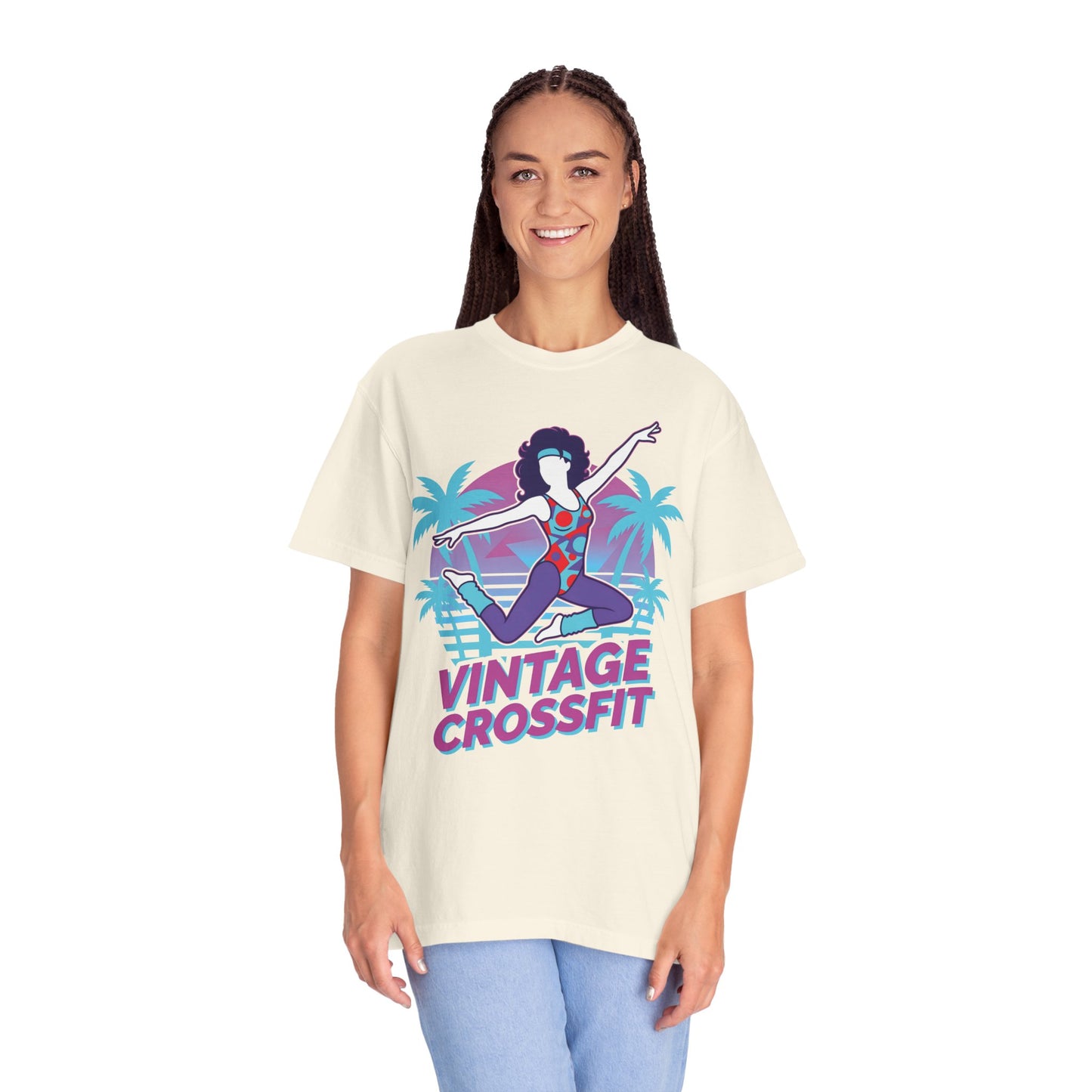 Vintage Crossfit Retro 80s Aerobics Graphic Tee | Gym Shirt Women