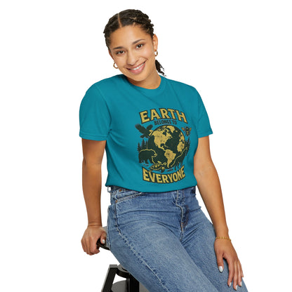 Earth Belongs to Everyone Earth Day Tee | Conservation Art Shirt | Wildlife Gift