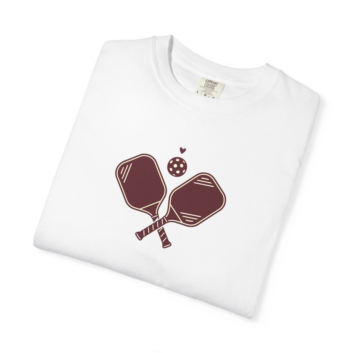 Pickleball Heart Icon Tee Pickler Love Minimalist Graphic Unisex Shirt
