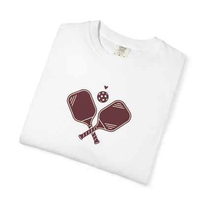 Pickleball Heart Icon Tee Pickler Love Minimalist Graphic Unisex Shirt