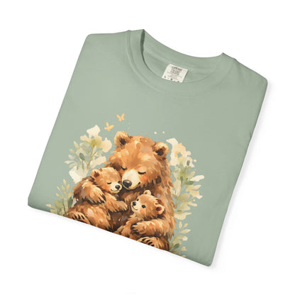 Mother Bear and Cubs Watercolor Tee | Wildlife Art Shirt | Mother Nature Gift | Unisex
