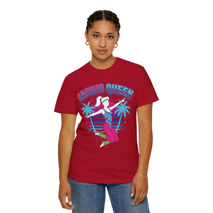 Cardio Queen Retro 80s Aerobics Graphic Tee | Vintage Workout Shirt Women