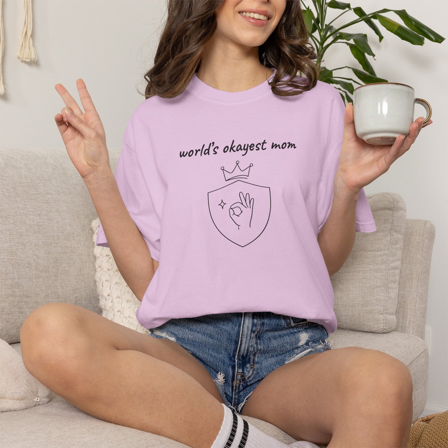 World's Okayest Mom Shirt | Funny Mom Gift | Mother's Day Tee | Mom Humor Shirt