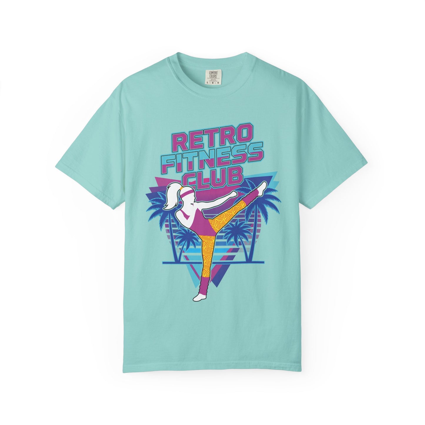 Retro Fitness Club High Kick 80s Tee | Vintage Aerobics Shirt Women