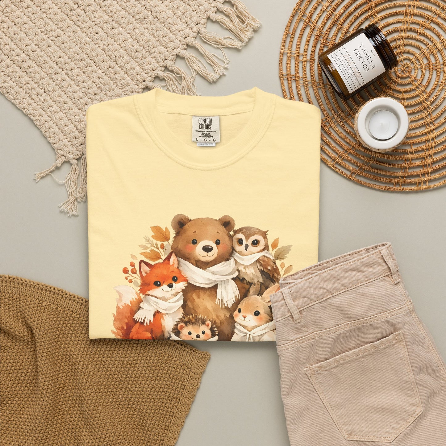 Woodland Friends Watercolor Tee | Forest Animal Gift Shirt | Wildlife Art | Nature Lover