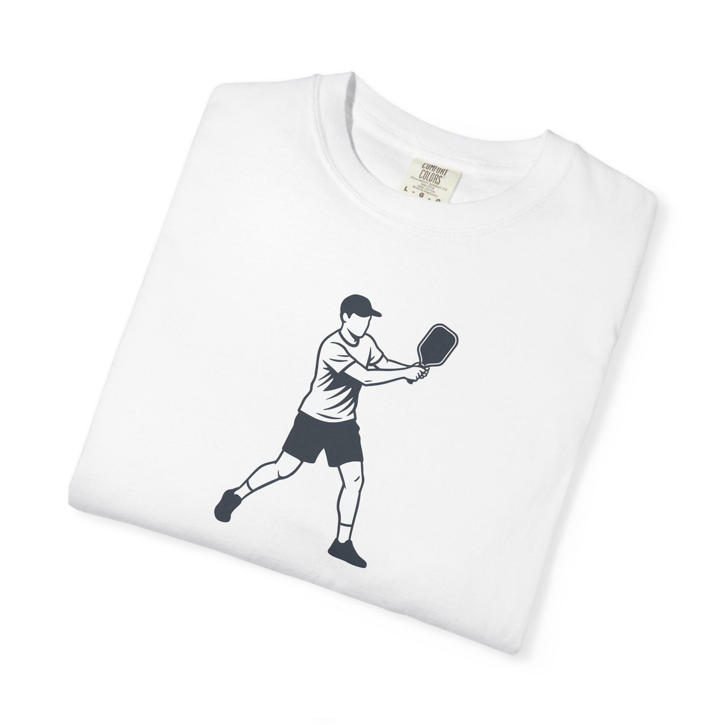 Pickleball Player Silhouette Tee Pickler Minimalist Men's Graphic Shirt