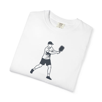 Pickleball Player Silhouette Tee Pickler Minimalist Men's Graphic Shirt