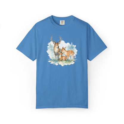 Watercolor Deer Family Tee | Forest Wildlife Art Shirt | Nature Lover Gift | Unisex