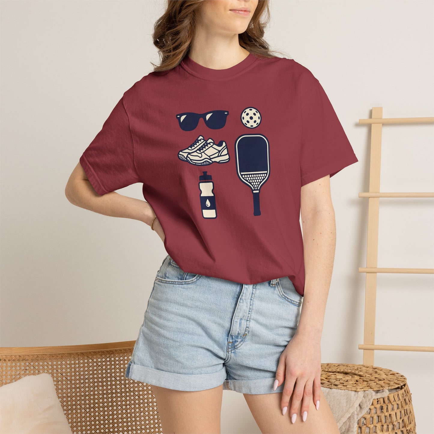 Pickleball Essentials Icon Tee Minimalist Pickler Sport Unisex Graphic Shirt