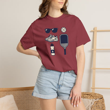 Pickleball Essentials Icon Tee Minimalist Pickler Sport Unisex Graphic Shirt