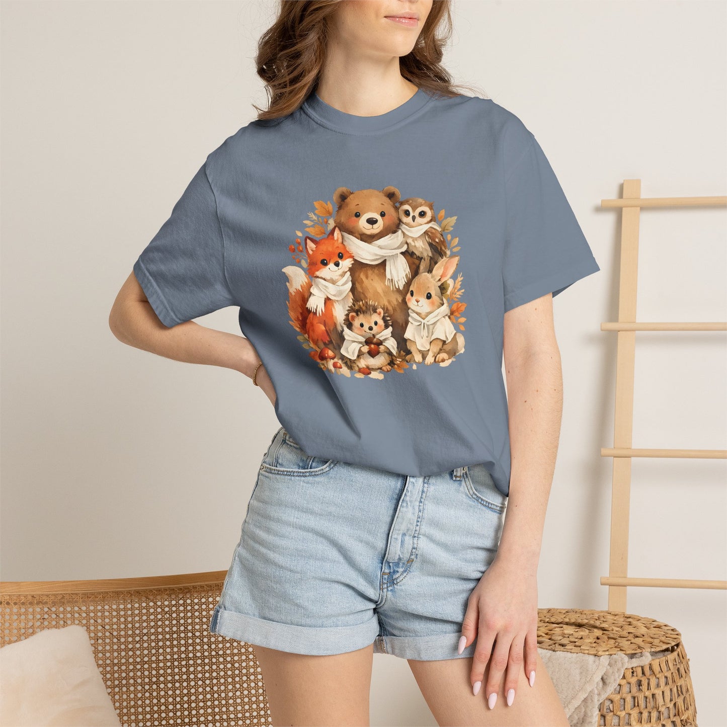 Woodland Friends Watercolor Tee | Forest Animal Gift Shirt | Wildlife Art | Nature Lover