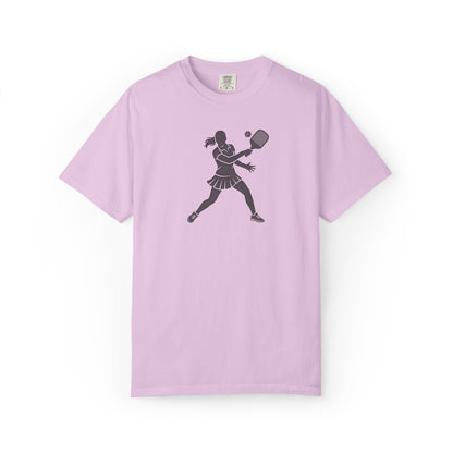 Pickleball Female Silhouette Icon Tee Minimalist Pickler Graphic Women T-Shirt