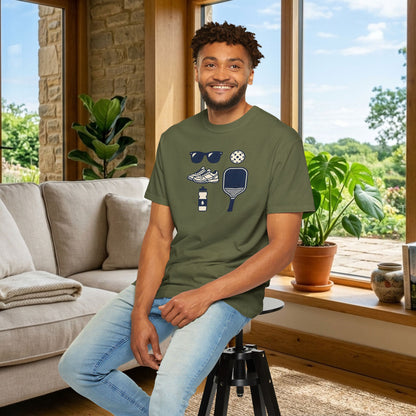 Pickleball Essentials Icon Tee Minimalist Pickler Sport Unisex Graphic Shirt
