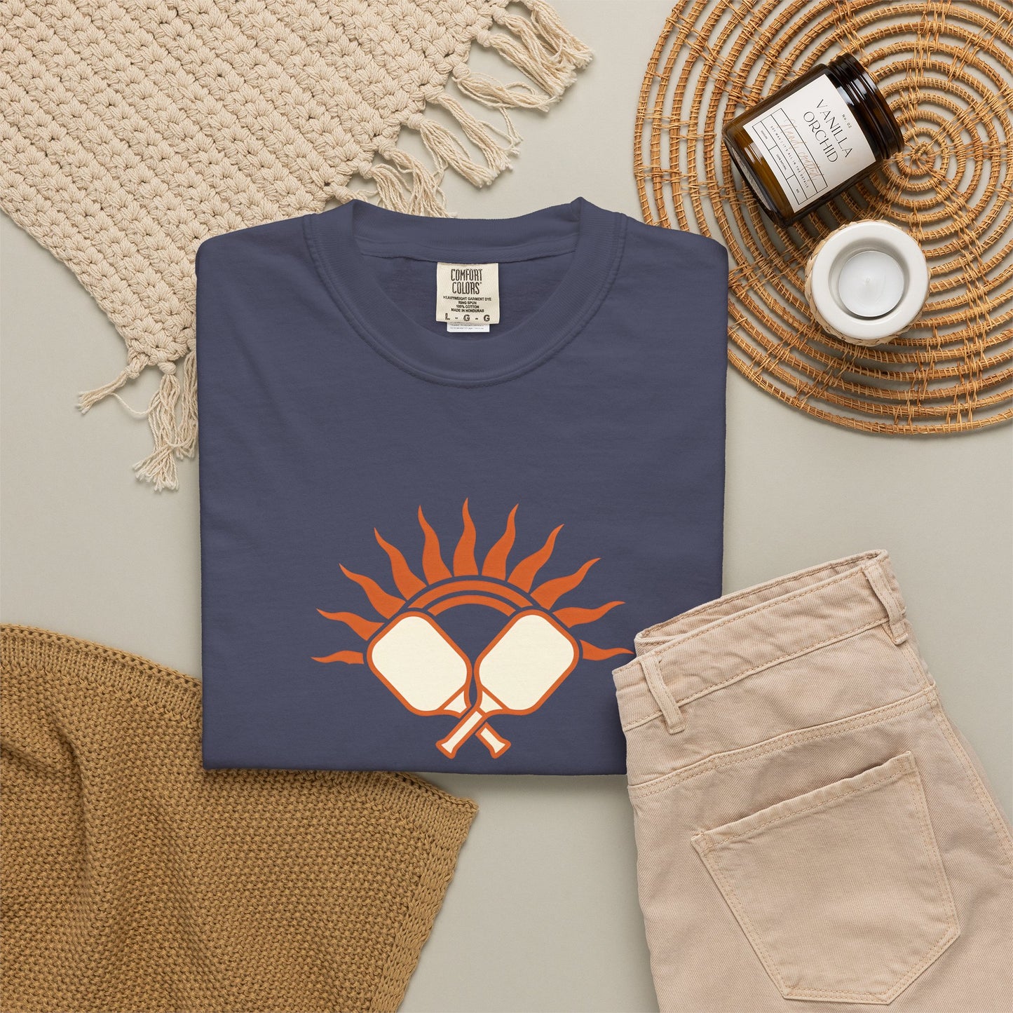 Pickleball Sun Badge Tee Pickler Vintage Minimalist Unisex Shirt