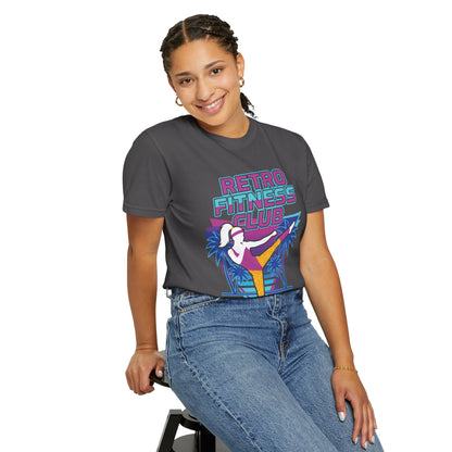 Retro Fitness Club High Kick 80s Tee | Vintage Aerobics Shirt Women