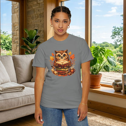 Wise Owl Watercolor Humor Tee | Book Lover Nature Shirt | Whimsical Wildlife Gift