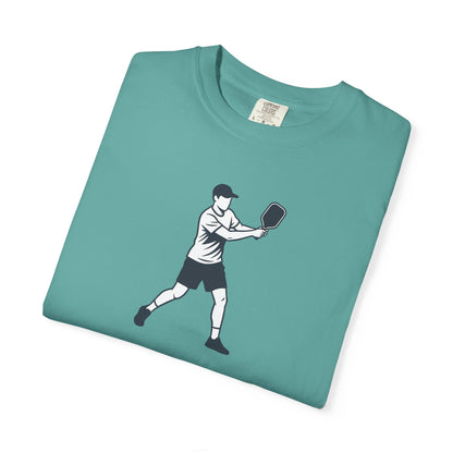 Pickleball Player Silhouette Tee Pickler Minimalist Men's Graphic Shirt