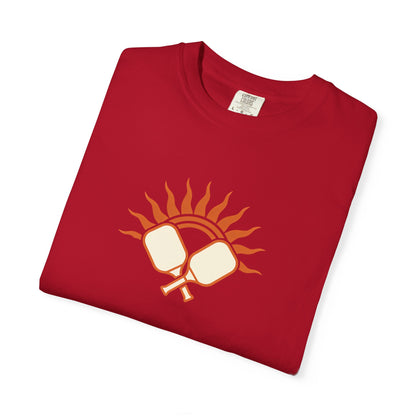 Pickleball Sun Badge Tee Pickler Vintage Minimalist Unisex Shirt