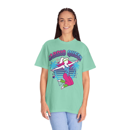Cardio Queen Retro 80s Aerobics Graphic Tee | Vintage Workout Shirt Women