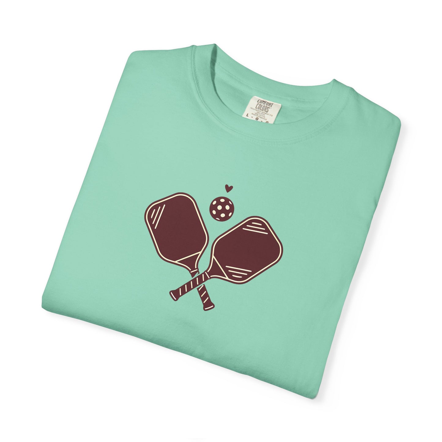 Pickleball Heart Icon Tee Pickler Love Minimalist Graphic Unisex Shirt