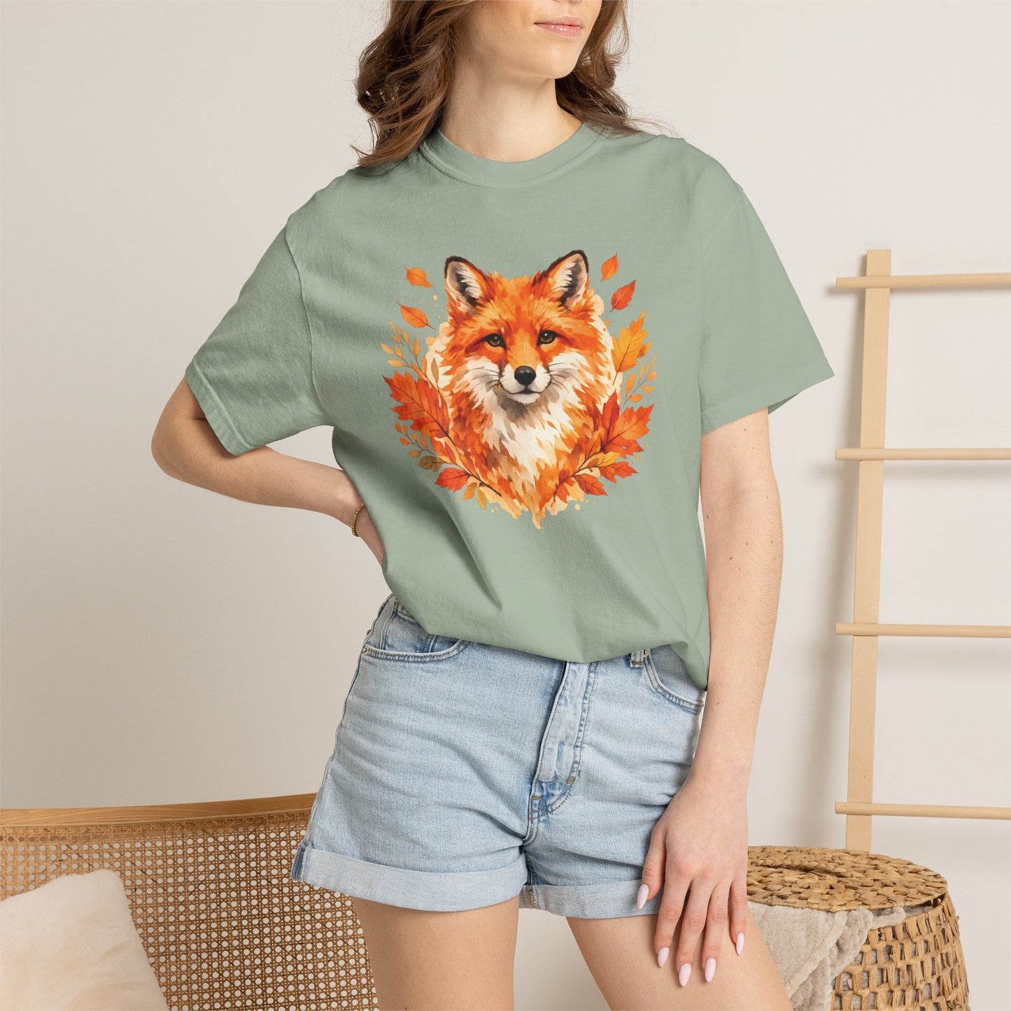 Watercolor Fox Graphic Tee | Autumn Wildlife Art Shirt | Nature Lover Gift | Unisex