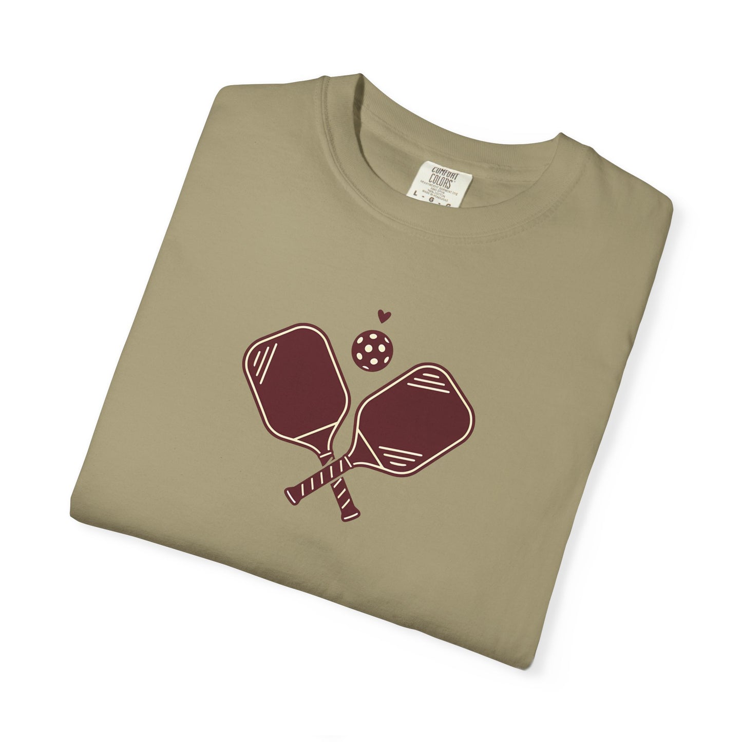Pickleball Heart Icon Tee Pickler Love Minimalist Graphic Unisex Shirt