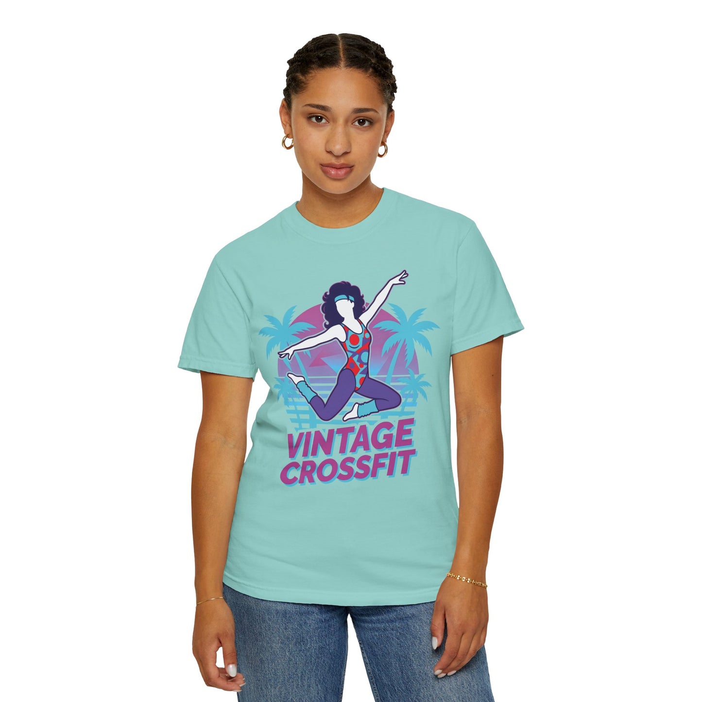 Vintage Crossfit Retro 80s Aerobics Graphic Tee | Gym Shirt Women