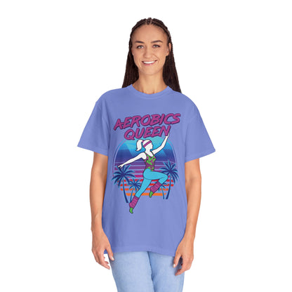 Aerobics Queen Retro 80s Dance Graphic Tee | Vintage Workout Shirt Women