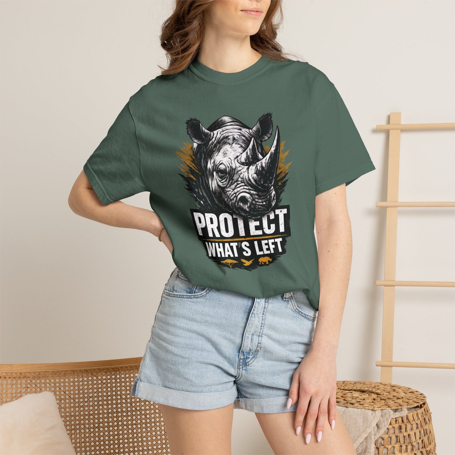 Black Rhino Conservation Tee | Protect What's Left | Endangered Species Shirt | Unisex