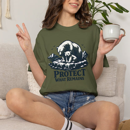 Polar Bear Conservation Tee | Protect What Remains | Climate Awareness Shirt | Unisex