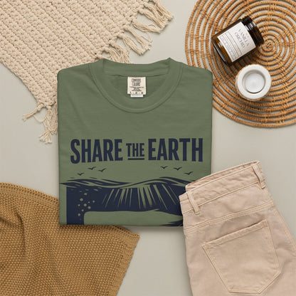 Whale Conservation Tee | Share the Earth Graphic Shirt | Ocean Wildlife Gift | Unisex