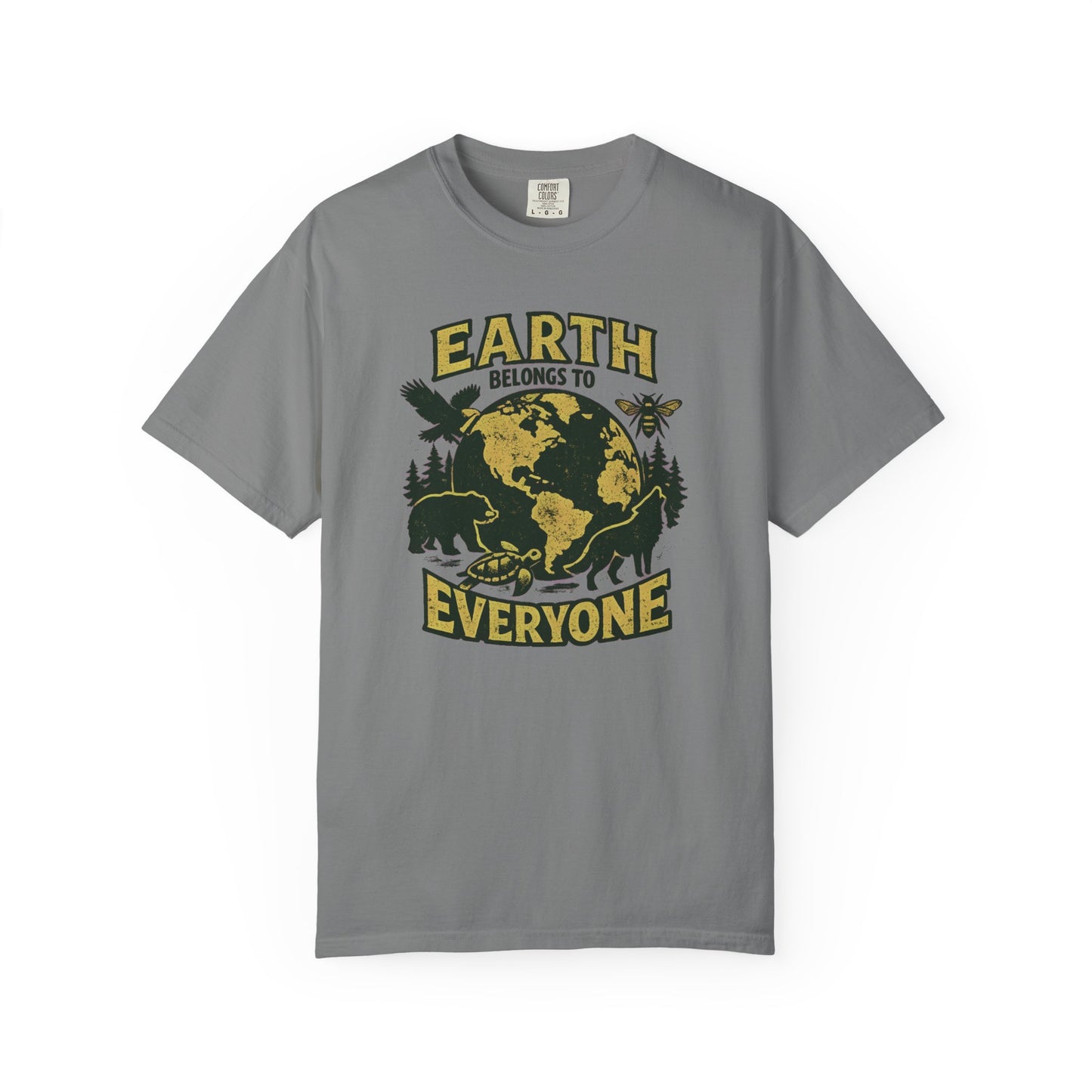 Earth Belongs to Everyone Earth Day Tee | Conservation Art Shirt | Wildlife Gift