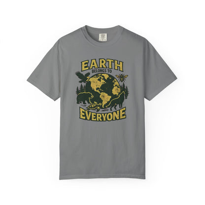 Earth Belongs to Everyone Earth Day Tee | Conservation Art Shirt | Wildlife Gift